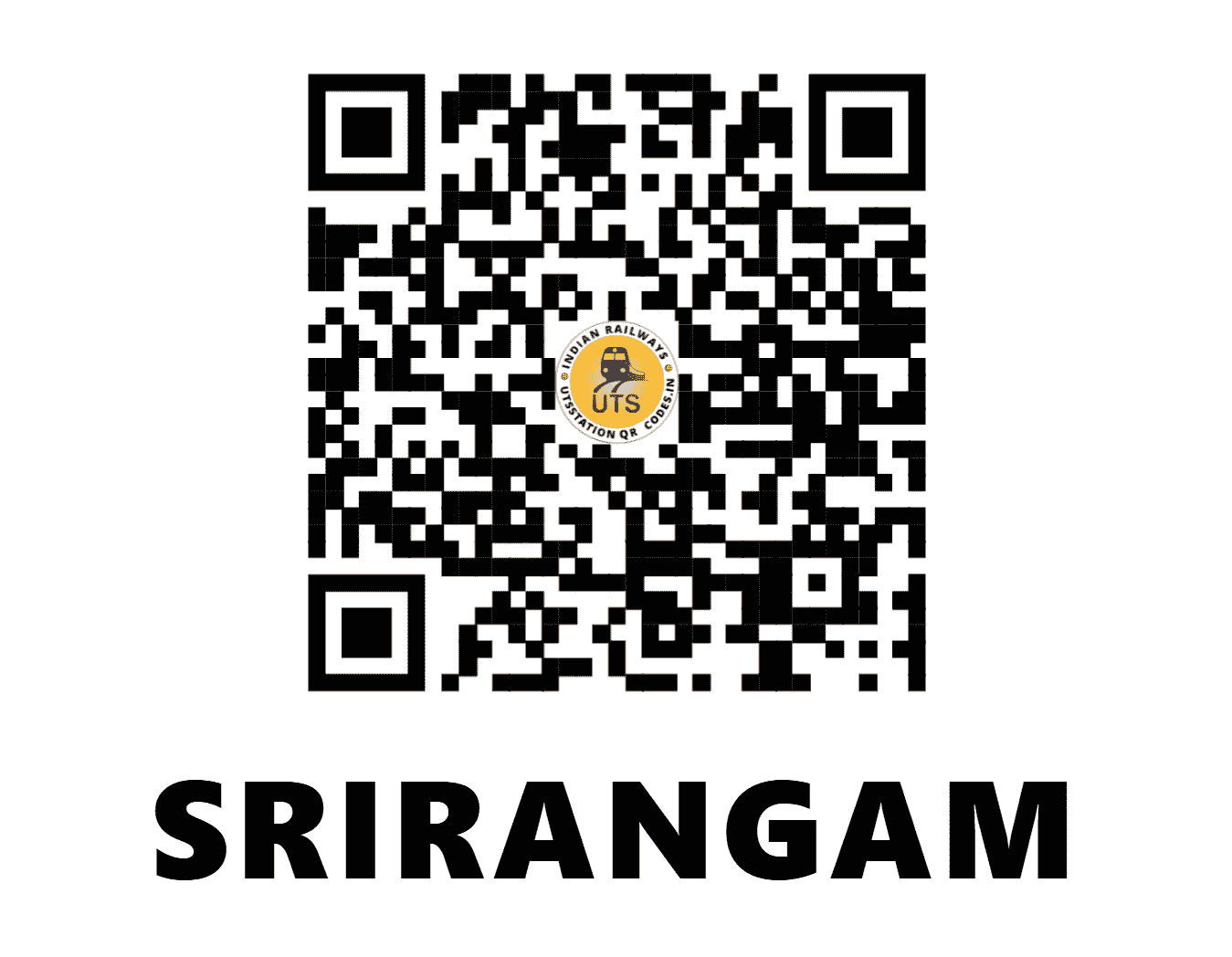 UTS QR Code for SRIRANGAM - SRGM (SR - TAMIL NADU)